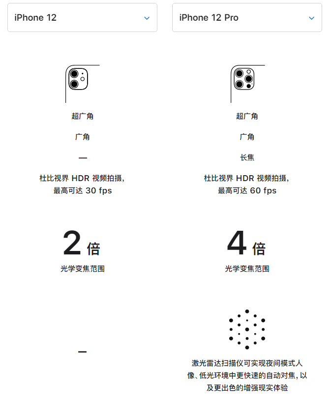 城东苹果手机维修分享苹果 iPhone 12 与 iPhone 12 Pro 选哪款 